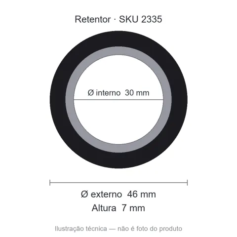 Retentor 30 mm x 46 mm x 7 mm SAV 30x46x7 10089