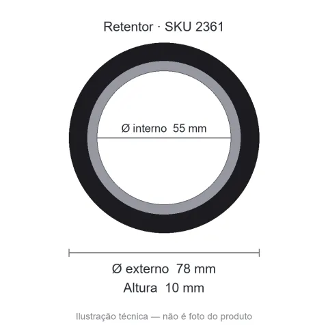 Retentor 55 mm x 78 mm x 10 mm SAV 55x78x10 10175