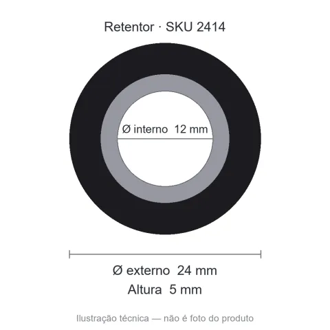 Retentor 12 mm x 24 mm x 5 mm SAV 12x24x5 10425
