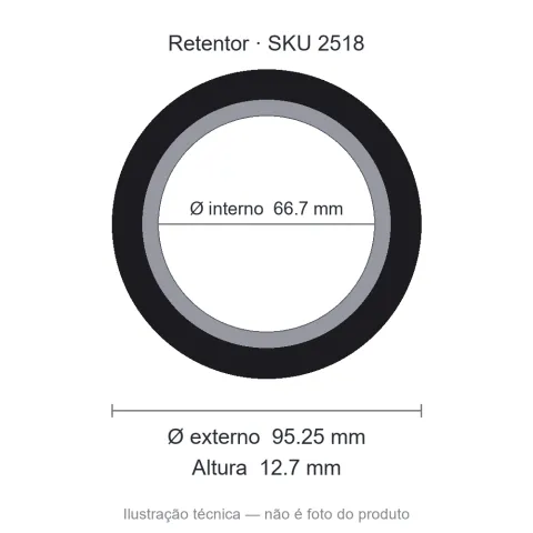 Retentor 66,7 mm x 95,25 mm x 12,7 mm SAV 66,70x95,25x12,7 7663