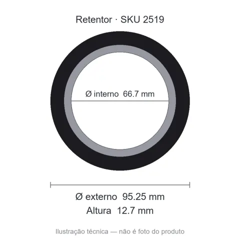 Retentor 66,7 mm x 95,25 mm x 12,7 mm SAV 66,70x95,25x12,7 7664