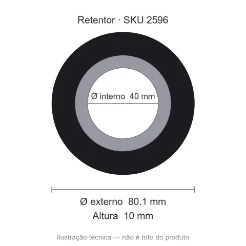 Retentor Agrícola 40 mm x 80,1 mm x 10 mm SAV 40x80,10x10 00913