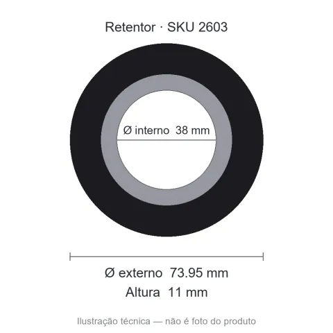 Retentor 38 mm x 73,95 mm x 11 mm SAV 38x73,95x11 7633