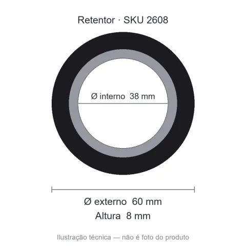Retentor 38 mm x 60 mm x 8 mm SAV 38x60x8x14,5 7903