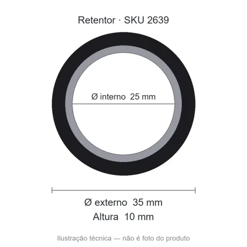 Retentor 25 mm x 35 mm x 10 mm SAV 25x35x10 7614