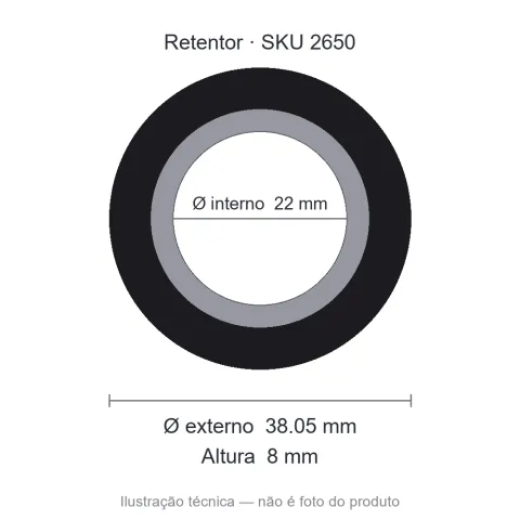 Retentor 22 mm x 38,05 mm x 8 mm SAV 22x38,05x8 7874
