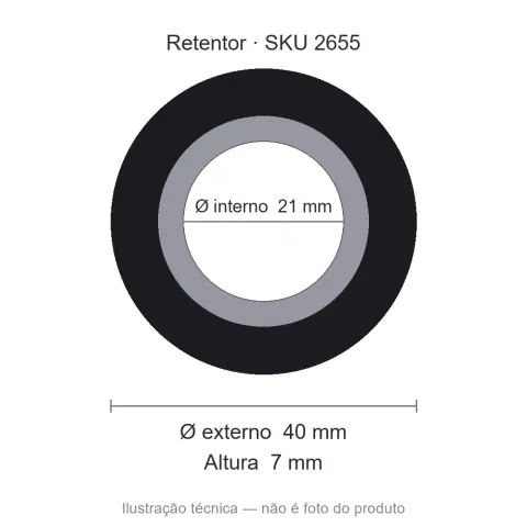 Retentor 21 mm x 40 mm x 7 mm SAV 21x40x7 7901