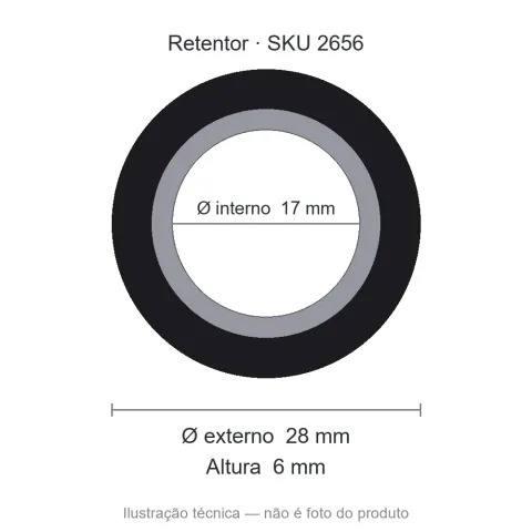 Retentor 17 mm x 28 mm x 6 mm SAV 01072 17x28x6