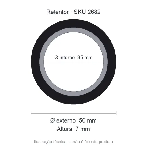 Retentor 35 mm x 50 mm x 7 mm SAV 35x50x7 Viton- 10380