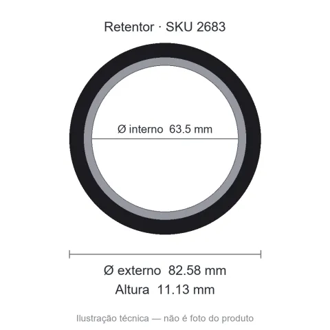 Retentor 63,5 mm x 82,58 mm x 11,13 mm SAV 63,5x82,58x11,13 BAG- 10400