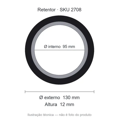 Retentor 95 mm x 130 mm x 12 mm SAV 95x130x12 5464