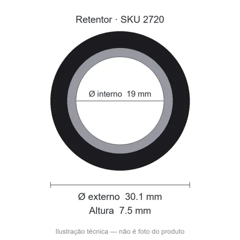 Retentor 19 mm x 30,1 mm x 7,5 mm SAV 19x30,10x7,5 7883