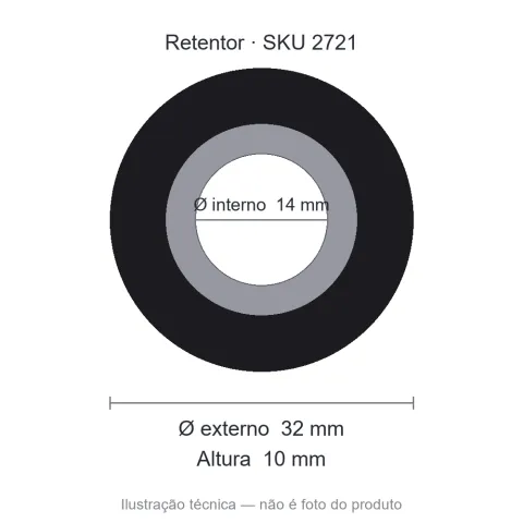 Retentor 14 mm x 32 mm x 10 mm SAV 14x32x10 7923