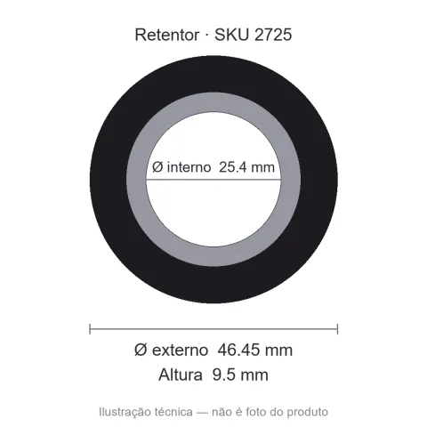 Retentor 25,4 mm x 46,45 mm x 9,5 mm SAV 25,4x46,45x9,5