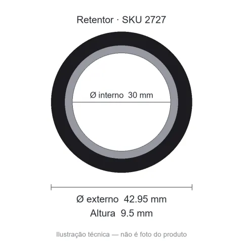 Retentor 30 mm x 42,95 mm x 9,5 mm SAV 30x42,95x9,5 7949