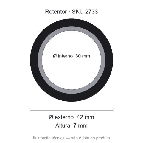 Retentor 30 mm x 42 mm x 7 mm SAV 30x42x7 7613