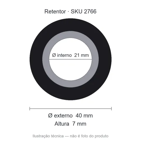 Retentor 21 mm x 40 mm x 7 mm SAV 21x40x7 7223