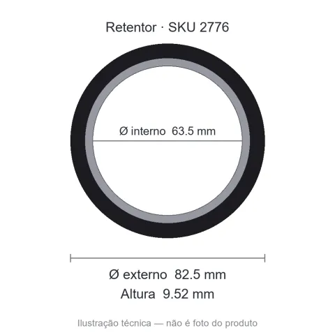 Retentor 63,5 mm x 82,5 mm x 9,52 mm SAV 63,5x82,5x9,52 10157