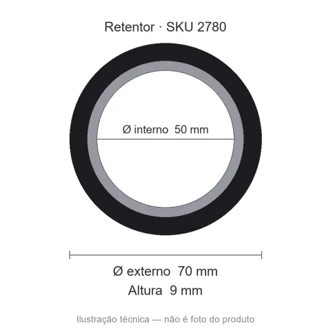 Retentor 50 mm x 70 mm x 9 mm SAV 50x70x09 10597