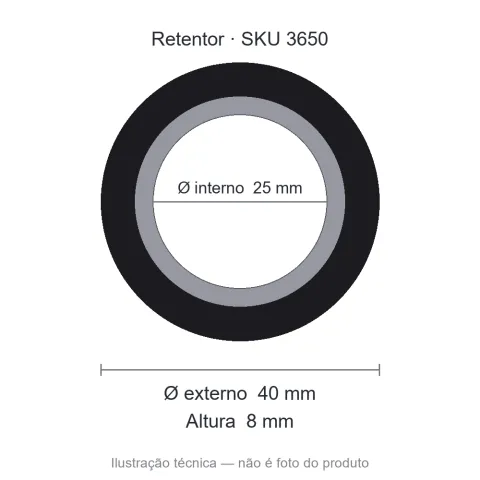 Retentor 25 mm x 40 mm x 8 mm SAV 25x40x8 10451 BAG