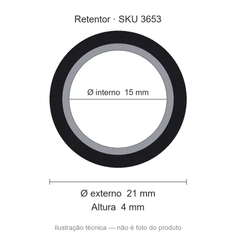 Retentor 15 mm x 21 mm x 4 mm - 02130 15x21x4 BAG