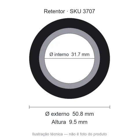 Retentor Agrícola 31,7 mm x 50,8 mm x 9,5 mm - 00774 31,70x50,80x9,50 B