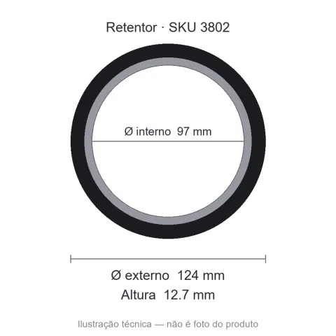 Retentor 97 mm x 124 mm x 12,7 mm - 01197 97x124x12,7