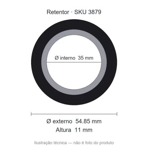 Retentor 35 mm x 54,85 mm x 11 mm - 01371 35x54,85x11