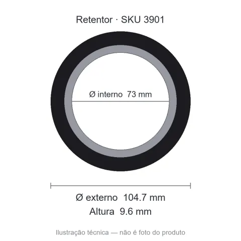 Retentor Agrícola 73 mm x 104,7 mm x 9,6 mm - 73x104,70x9,60 00181 BE