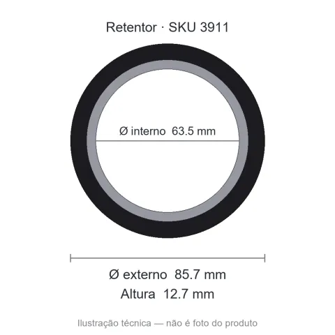 Retentor 63,5 mm x 85,7 mm x 12,7 mm - 01541 63,50x85,70x12,70 BAG