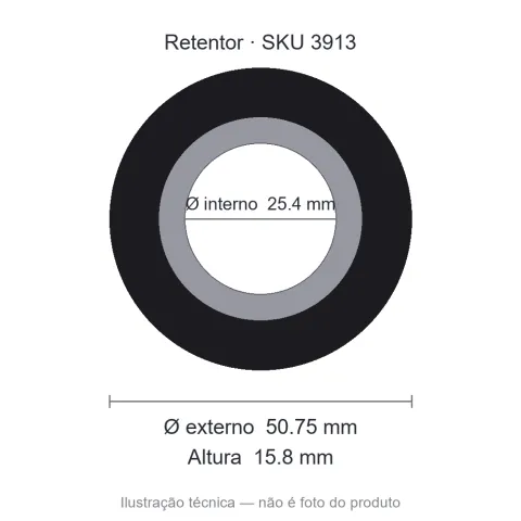 Retentor 25,4 mm x 50,75 mm x 15,8 mm - 01547 25,40x50,75x15,80 BGO