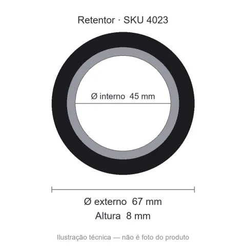 Retentor 45 mm x 67 mm x 8 mm ARCA 45x67x8 5809 BRG