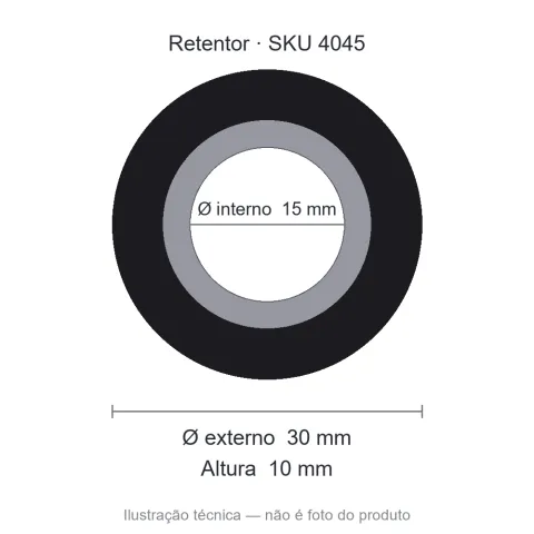 Retentor 15 mm x 30 mm x 10 mm - 01348 BR 15x30x10