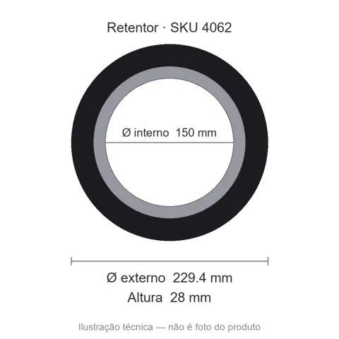 Retentor 150 mm x 229,4 mm x 28 mm - 02044 150x229,40x28