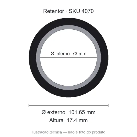 Retentor 73 mm x 101,65 mm x 17,4 mm - 01091 GB 73x101,65x17,4
