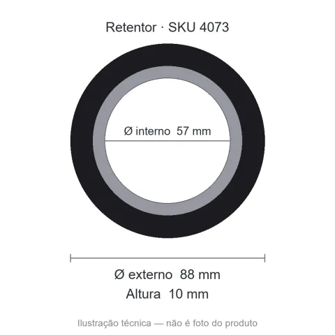 Retentor 57 mm x 88 mm x 10 mm - 01104 FE 57x88x10