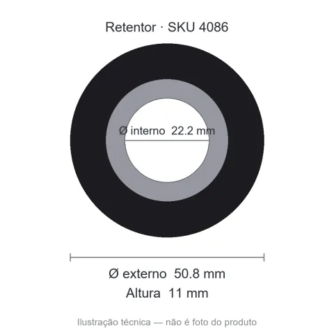 Retentor 22,2 mm x 50,8 mm x 11 mm ARCA 5331 22,2x50,8x11 BRGG