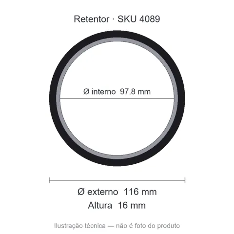 Retentor 97,8 mm x 116 mm x 16 mm SABO 97,8x116x16 02060 GB