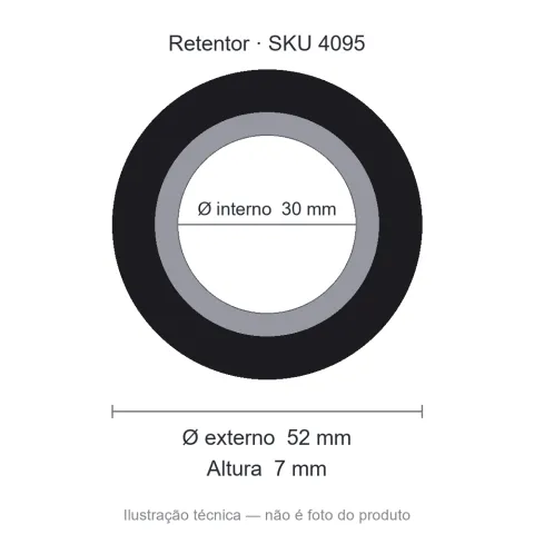 Retentor 30 mm x 52 mm x 7 mm - 05073 30x52x7 BAG