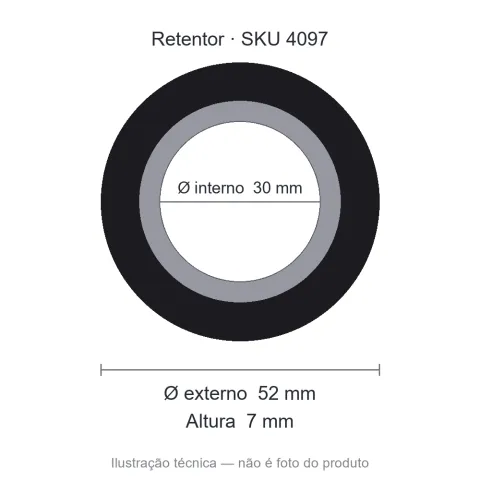 Retentor 30 mm x 52 mm x 7 mm - 30x52x7 5073