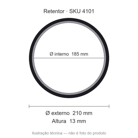 Retentor 185 mm x 210 mm x 13 mm ZSG 185x210x13 BRG NBR-SB01676 // AR6169