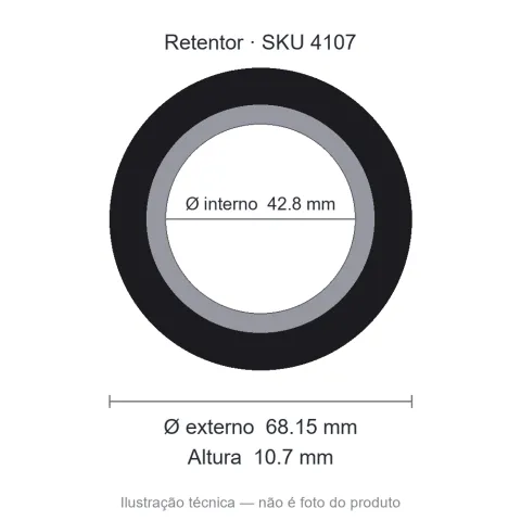 Retentor 42,8 mm x 68,15 mm x 10,7 mm - 42,80x68,15x10,70 5021