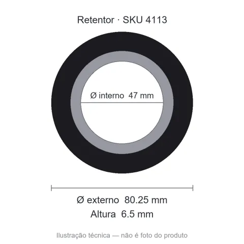 Retentor 47 mm x 80,25 mm x 6,5 mm - 47x80,25x6,50 5877 BAGE