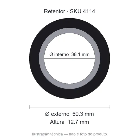 Retentor 38,1 mm x 60,3 mm x 12,7 mm - 38,1x60,3x12,70/15,90 07199 Bagep