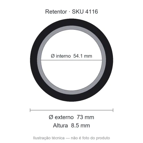Retentor 54,1 mm x 73 mm x 8,5 mm - 54,1x73x8,5 01930 BAG