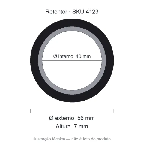 Retentor 40 mm x 56 mm x 7 mm - 40x56x7 8894 BRG