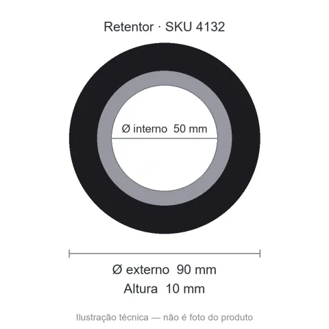 Retentor 50 mm x 90 mm x 10 mm - 5276 50x90x10