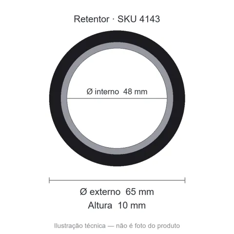Retentor 48 mm x 65 mm x 10 mm - 63101 48x65x10