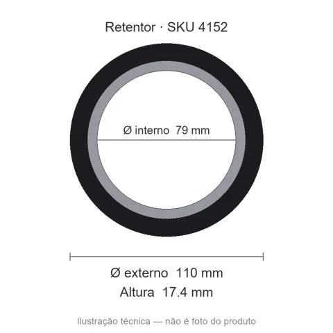 Retentor 79 mm x 110 mm x 17,4 mm ARCA 5169 79x110x17,4