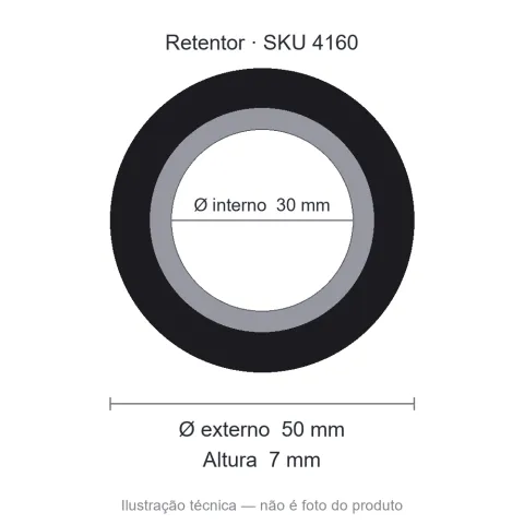 Retentor 30 mm x 50 mm x 7 mm - 30x50x7 2817 Bragf